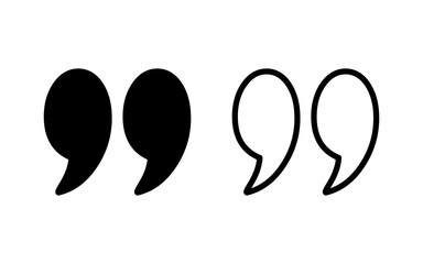 Quote icon vector illustration. Quotation mark sign and symbol