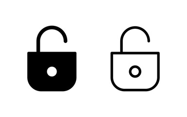 Unlock icon vector illustration. Unlock sign and symbol. unlocked padlock icon