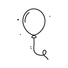 line art drawing of a balloon 