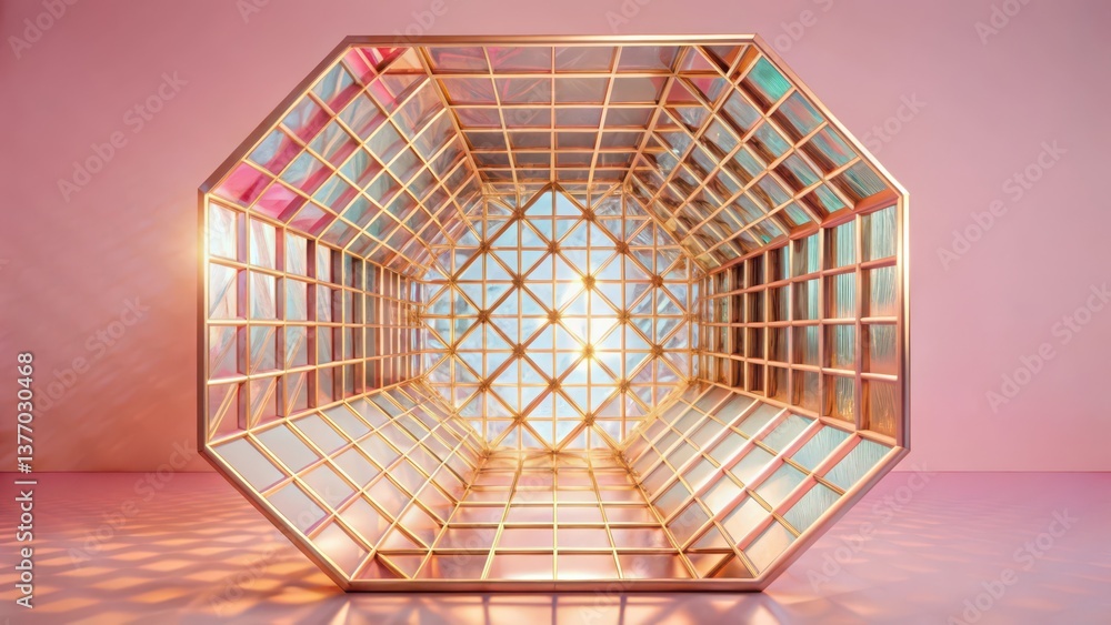 Poster abstract octagonal geometric structure background