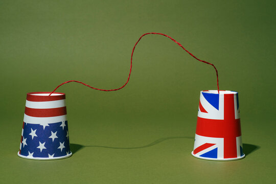 american and british string telephone