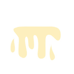 melted cream vector illustration