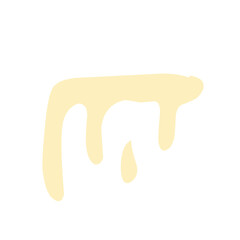 melted cream vector illustration