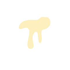 melted cream vector illustration