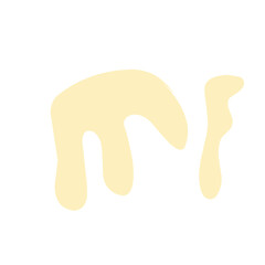 melted cream vector illustration