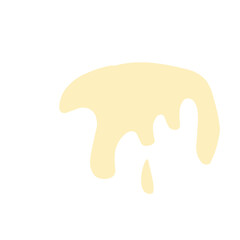melted cream vector illustration