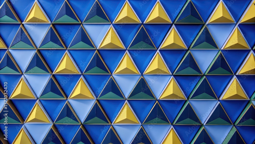 Poster abstract geometric triangle pattern