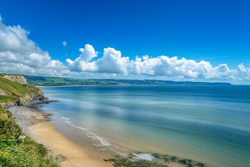 青い海, 砂浜, 海岸, 波打ち際, 白い砂, 夏, 海辺, ビーチ, 夕陽, サンセット, 青空, 水面, 透明な水, 海の風景, 海の波, 自然, リゾート, 海の音, 潮風, 海外旅行, 日本の海岸, 湘南海岸, 無人ビーチ, 観光地, 旅行写真, 癒しの風景, 休日, マリンブルー, トロピカルビーチ, サーフィンスポット, 貝殻拾い, 海水浴場, 太陽光線, 海の眺め, 静かな海岸線, 