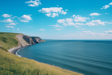 青い海, 砂浜, 海岸, 波打ち際, 白い砂, 夏, 海辺, ビーチ, 夕陽, サンセット, 青空, 水面, 透明な水, 海の風景, 海の波, 自然, リゾート, 海の音, 潮風, 海外旅行, 日本の海岸, 湘南海岸, 無人ビーチ, 観光地, 旅行写真, 癒しの風景, 休日, マリンブルー, トロピカルビーチ, サーフィンスポット, 貝殻拾い, 海水浴場, 太陽光線, 海の眺め, 静かな海岸線, 