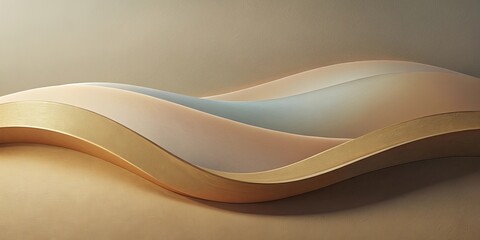 Obraz premium Abstract Wave Form Sculpture