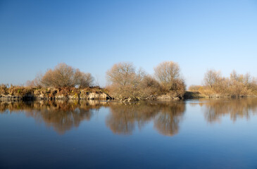 Autumn river landscape