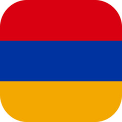 Flag of Armenia Rounded Square Icon