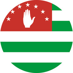 Flag of the Republic of Abkhazia Flag Round Icon