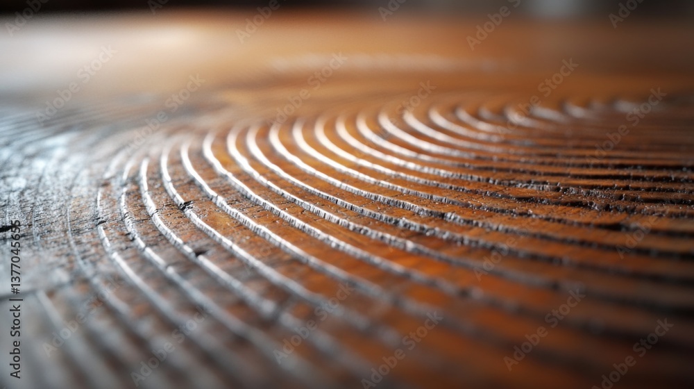 Poster close-up view of a deeply textured and grooved mango wood surface showcasing its natural patterns an