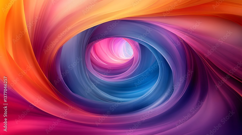 Poster vibrant colorful swirl capturing the essence of movement and energy in an abstract artistic backgrou