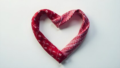 A heart shape made of two overlapping ties, symbolizing love and fatherhood, perfect for father's day