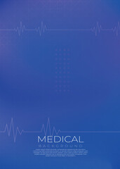 Modern Medical Background with Gradient Colors and ECG Line