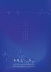 Naklejka premium Modern Medical Background with Gradient Colors and ECG Line