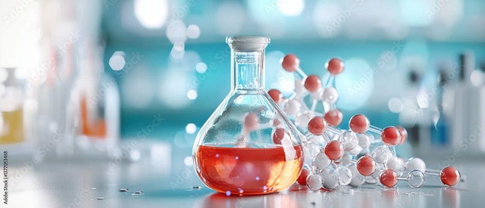 Poster scientists conducting research and experiments in a laboratory environment, focused on the developme