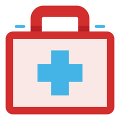 Fototapeta premium First Aid Kit Flat Icon