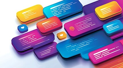 Colorful Abstract 3D Shapes Background