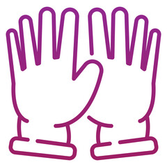 Medical Gloves Gradient Icon