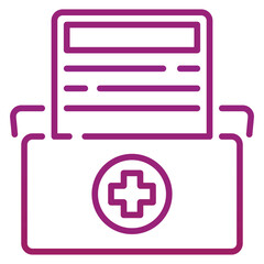 Obraz premium Medical History Gradient Icon