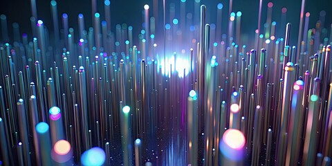 Abstract Glowing Lines Background