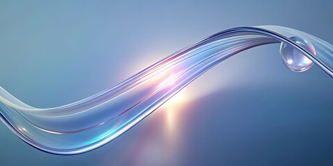 Abstract Blue Wave Background