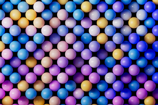 Colorful Abstract 3D Composition with Gradient Patterns