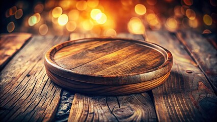 Obraz premium Vintage Rustic Wooden Round Circle Texture Background
