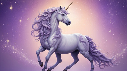 Obraz premium Unicorn in Twilight