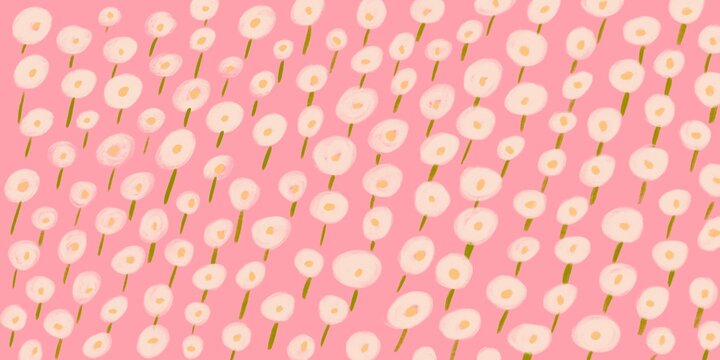 Floral background with cute flowers