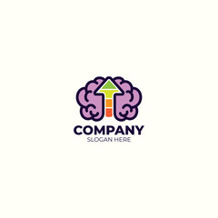 Brain logo vector with full energy