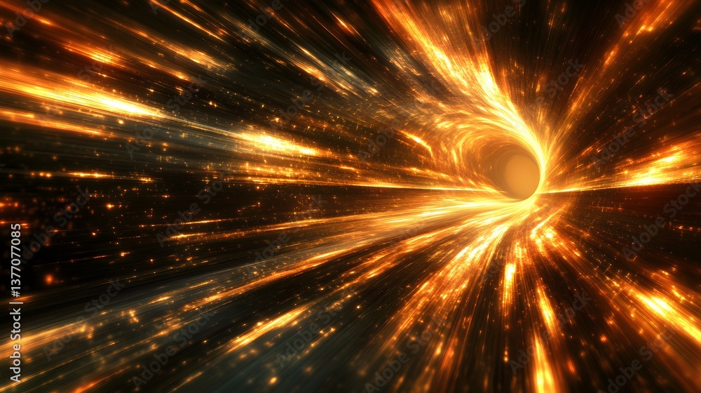 Poster an explosive black and yellow burst creating a dramatic visual experience of energy and motion in an