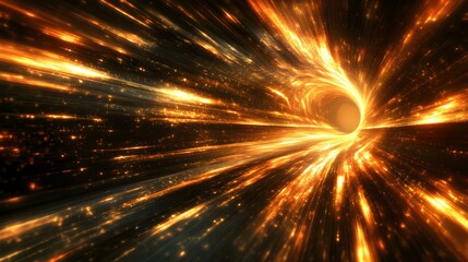 Naklejka premium An explosive black and yellow burst creating a dramatic visual experience of energy and motion in an abstract scene