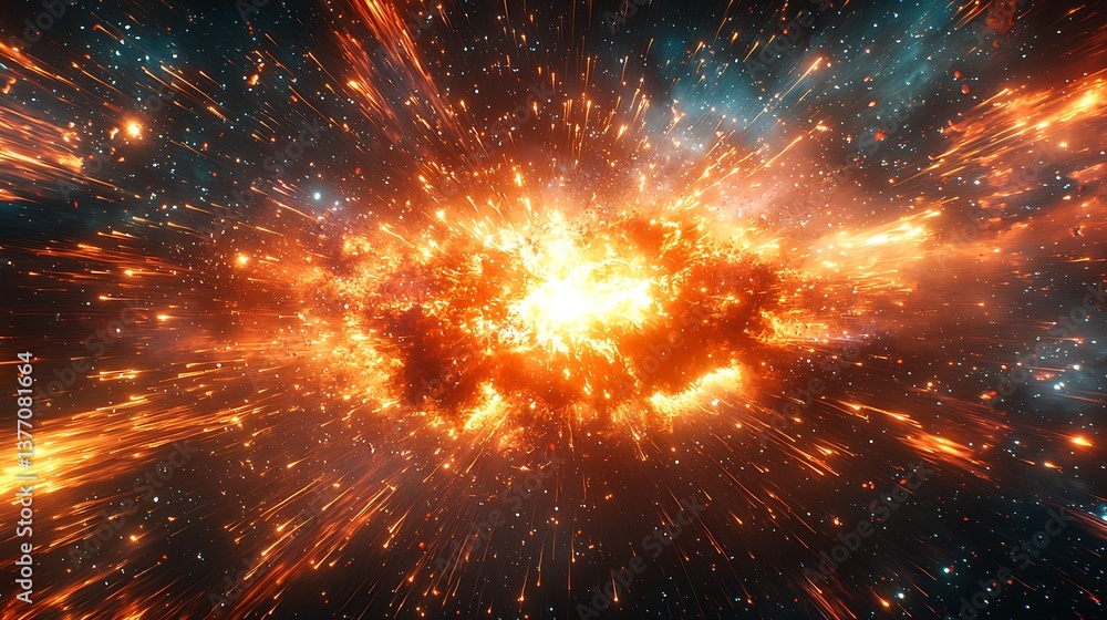 Poster cosmic explosion abstract image