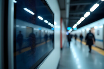 Captivating Close-Up of a Sleek High-Resolution Futuristic LED Display Showcasing Modern Technology and Abstract Patterns in Contemporary Interior Spaces