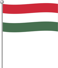 hungary, flag, country, hungarian, national, symbol, waving, wind, patriotism, nation, banner, red, europe, bulgaria, white, isolated, icon, illustration, green, emirates, sign, patriotic, 3d, wave