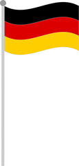 flag, germany, german, banner, symbol, national, waving, europe, country, wind, nation, illustration, patriotism, isolated, sign, berlin, button, german flag