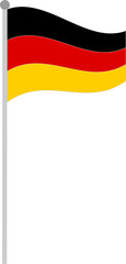 flag, germany, german, banner, symbol, national, waving, europe, country, wind, nation, illustration, patriotism, isolated, sign, berlin, button, german flag