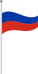 russia, flag, banner, symbol, icon, nation, national, country, sign, waving, emblem, flags, illustration