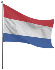 netherlands, flag, banner, symbol, illustration, vector, sign, ribbon, nation, design, national, waving, country, wind, holland, emblem, icon, patriotism, decoration, color, 3d, element, label