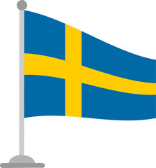 sweden, flag, swedish, symbol, europe, country, icon, button, nation, national, banner, scandinavia, illustration, stockholm, vector, scandinavian, sign, patriotism, finland