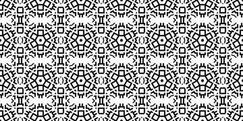 Seamless Transparent Monochrome Art Deco Style Geometric Pattern Wallpaper