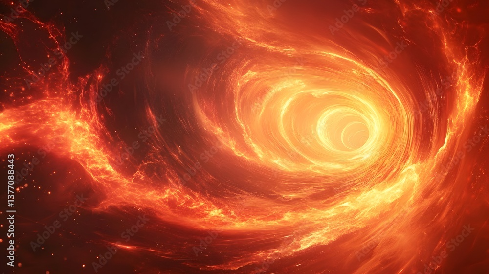 Poster stunning spiral vortex drawing the eye into a depth of abstract patterns and infinite whirlwinds of 