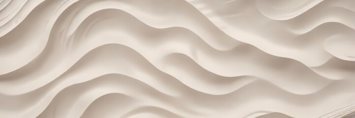 Obraz premium Symmetrical wave pattern on a light-colored background with subtle ripples and foamy texture, waveform, minimalist, waves