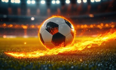Soccer Match in Stadium with German Flag Night Lights Dynamic Action