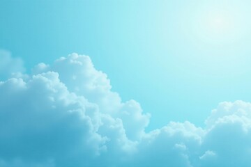 Calming light blue background with layered cloud textures and subtle gradient fades , gentle, soft