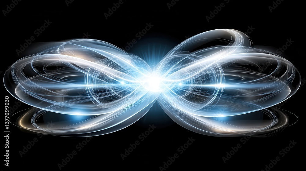 Aufkleber quantum supremacy art elegant dual-state visualization digital art high-resolution abstract concept 